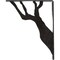 Ekena Millwork Damon Wrought Iron Bracket, (Single center brace), Antiqued Pewter 1 1/2"W x 10"D x 12"H BKTM01X10X12SDAAPW - alternate 9